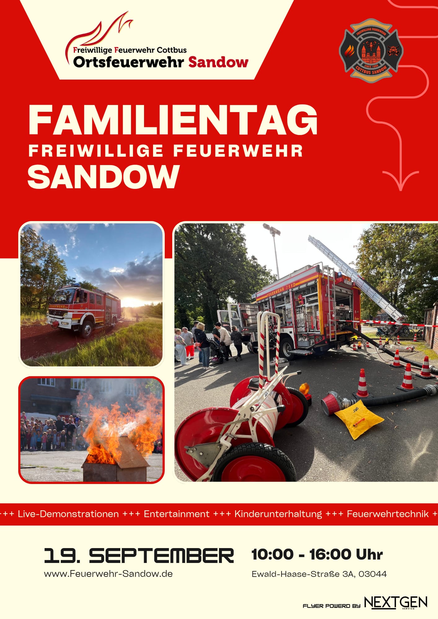 Tag der offenen Tür am 19.09.2026 Freiwillige Feuerwehr Sandow (Cottbus)